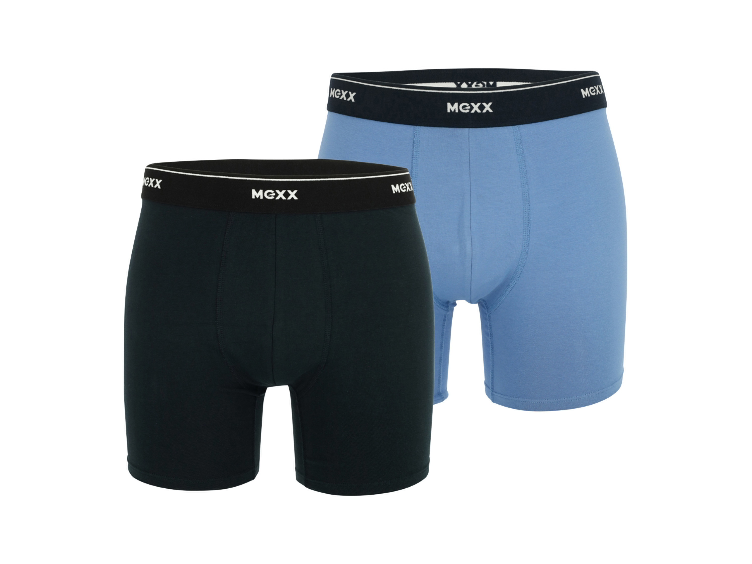MEXX Set van 2 heren boxers (Donkerblauw/blauw, M)