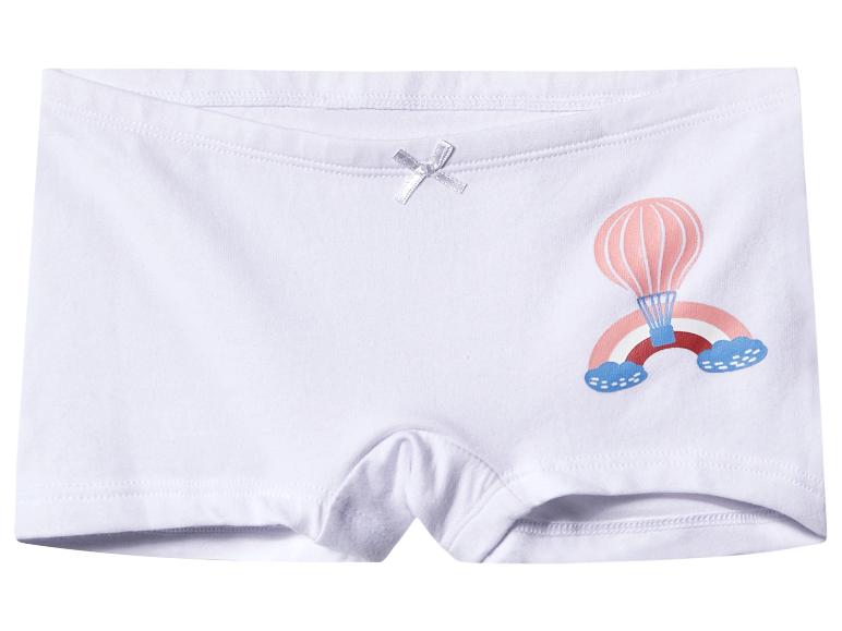 Witte kinderonderbroek met heteluchtballon en regenboog