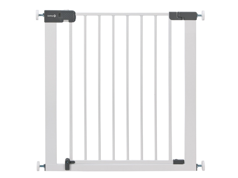 Een witte Safety 1st babyhek