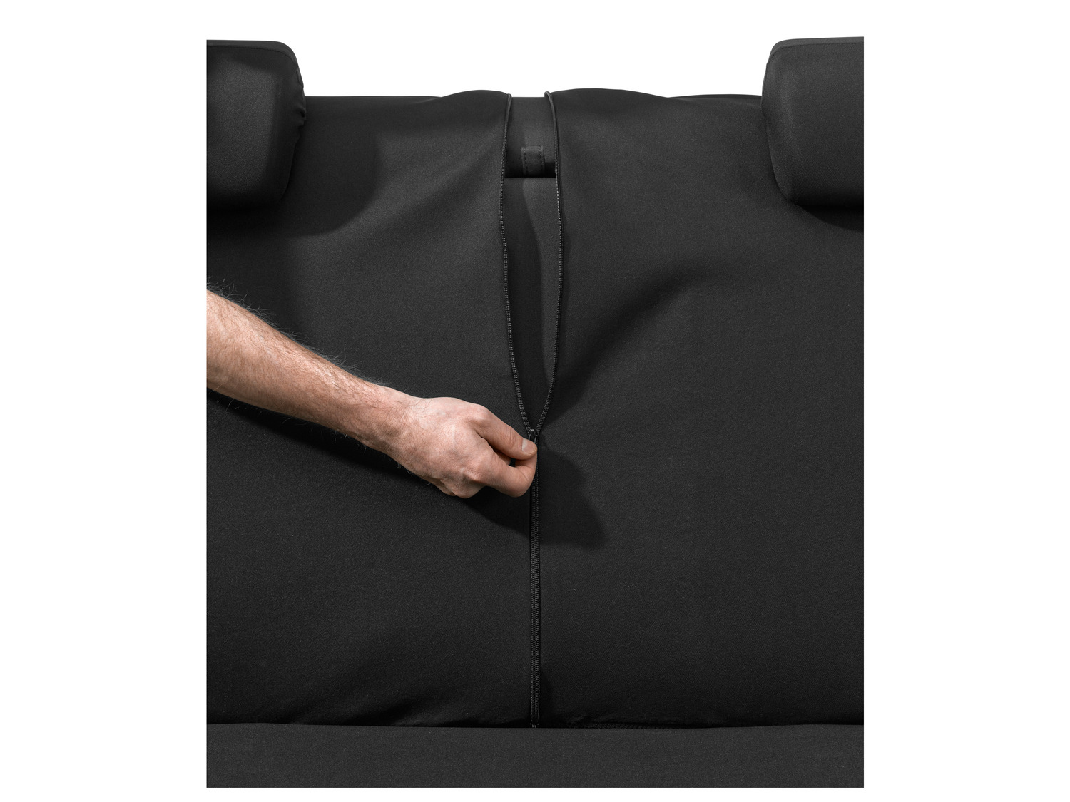 Susy Shop® Complete set Autostoelhoezen met geïntegreerde hoofdsteun, gemaakt in Italië, rugleuning 50/50 (zwart - geel