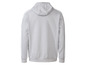 Een grijze hoodie met witte strepen van Adidas.