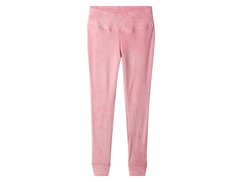 Roze fluwelen legging met hoge taille