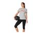Sport shirt en leggings, fitnessbal.