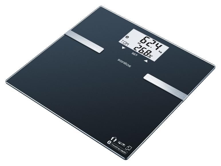 Sanitas badkamerweegschaal met LCD-scherm.