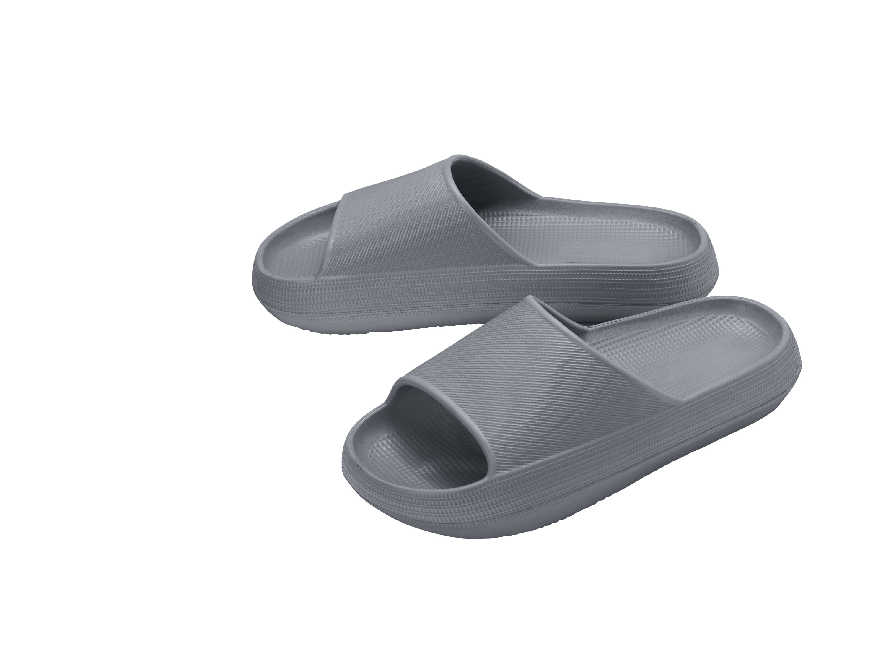 CRIVIT Heren badslippers (Grijs, 40/41)