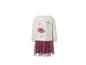 Jurk met lange mouwen, tule rok en ballerina-print