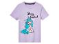 Lila paars T-shirt met eenhoorn print en 'Stay Cute!' tekst.