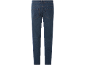 Donkerblauwe jeans met achterzakken, van achteren gezien.