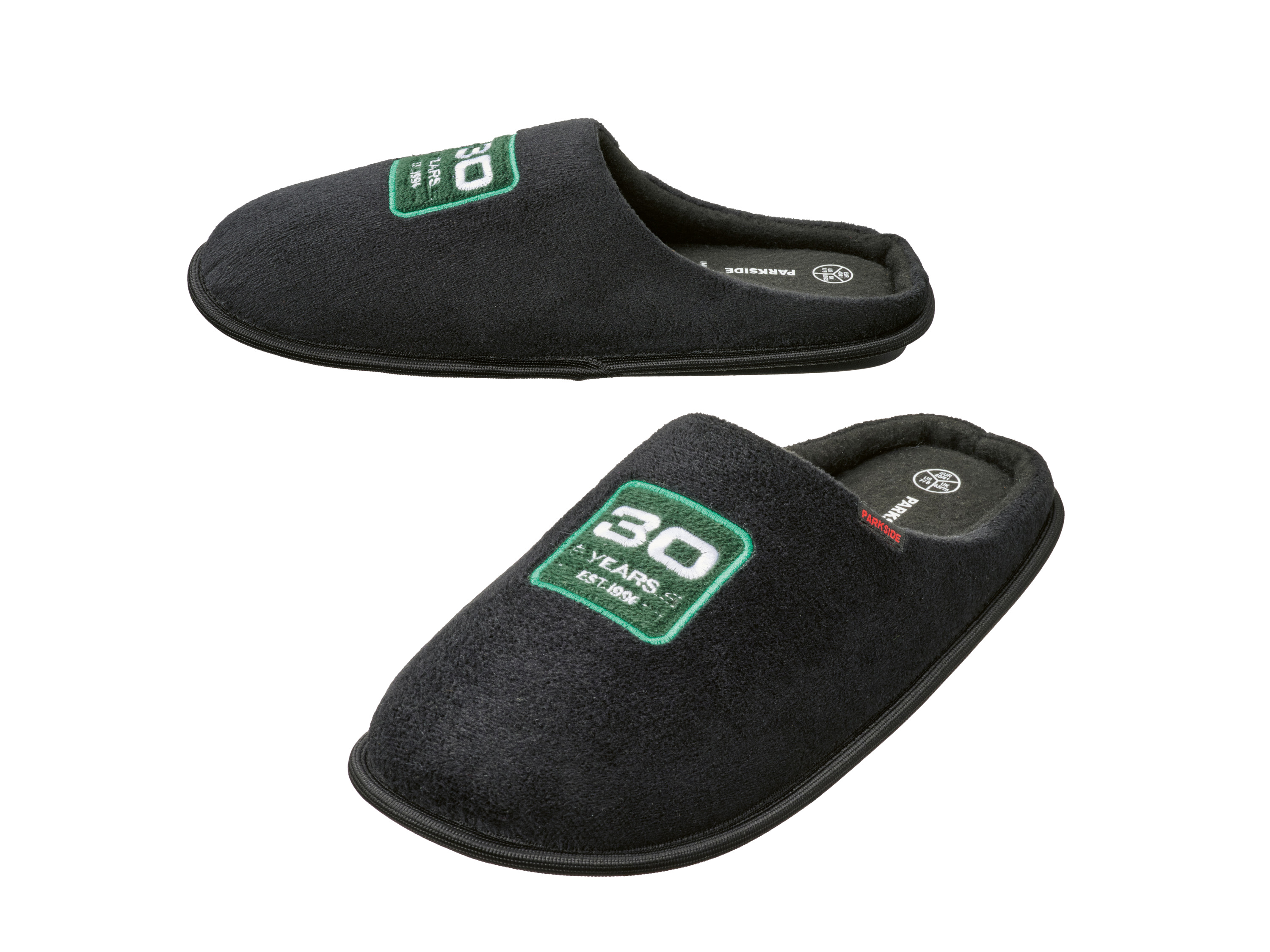 PARKSIDE Heren pantoffels, Fan Edition (Zwart, 40/41)