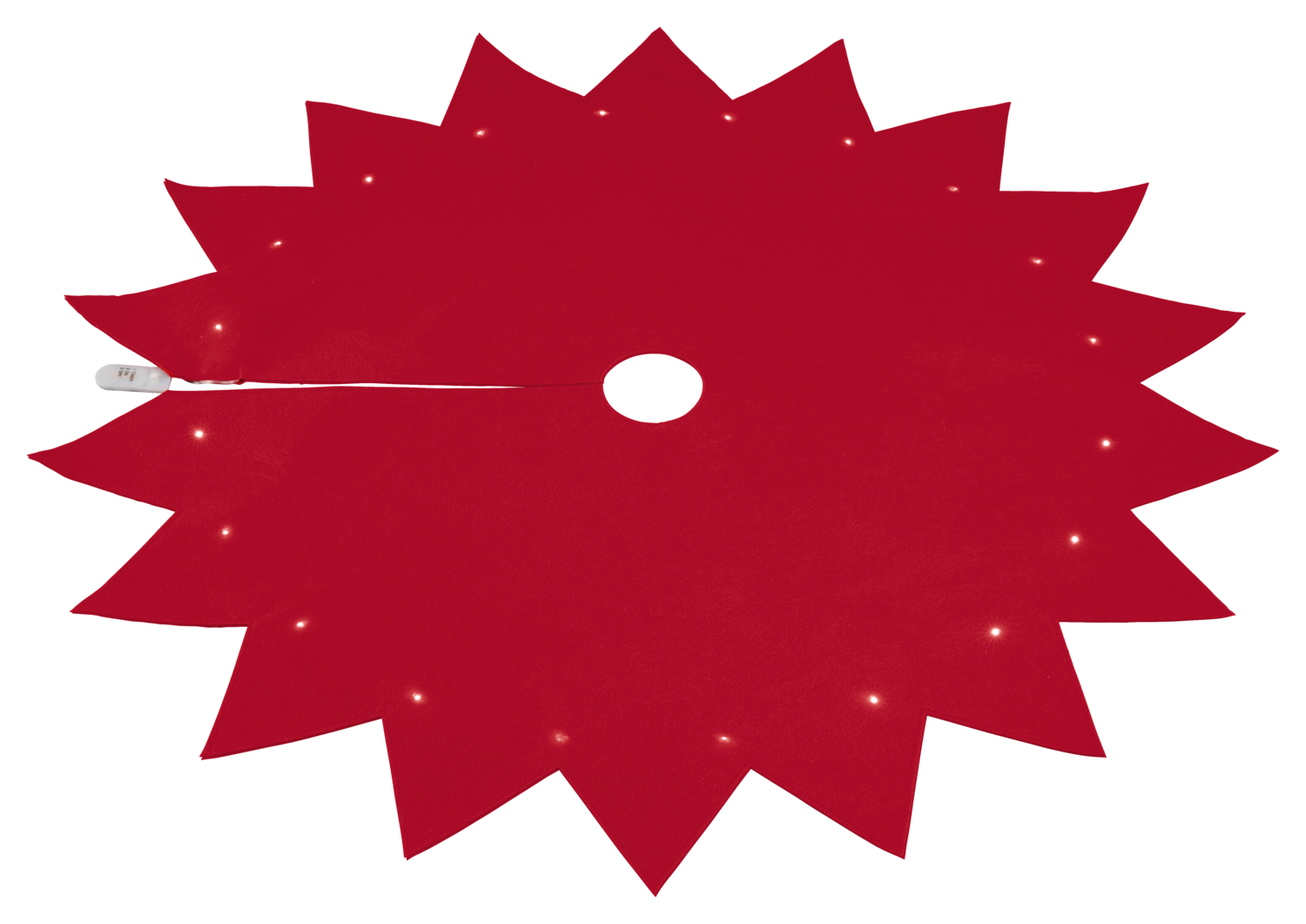 LIVARNO LED-kerstboomkleed, Ø100 cm (Ster, Rood)