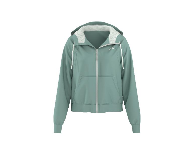 Groene hoodie met rits en capuchon
