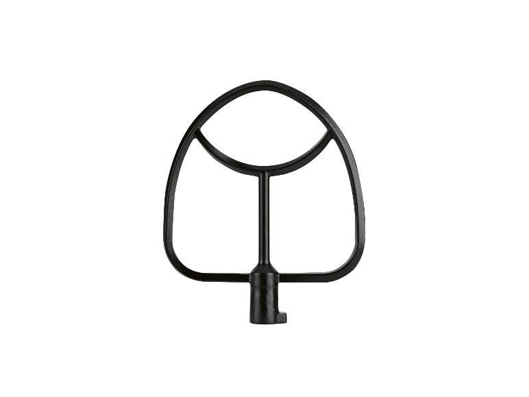 Zwarte metalen deeghaak.