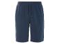 Donkerblauwe shorts van stof, casual stijl.