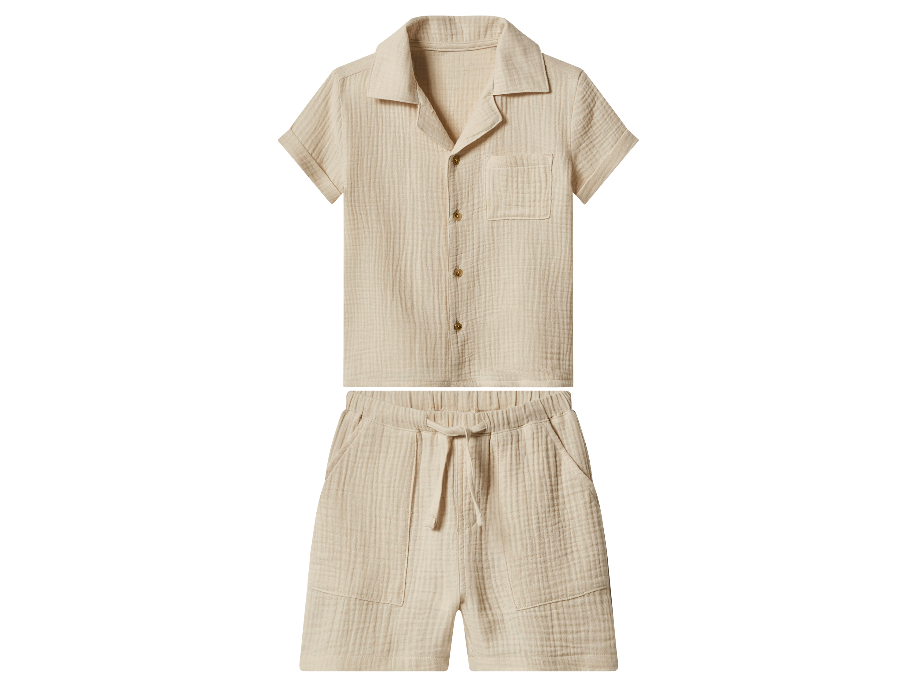 lupilu Mousseline kinderset (Crème, 122/128)