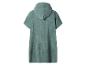 Groene handdoekponcho met capuchon om om te kleden op het strand of bij het zwembad