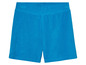Blauwe badstof shorts voor heren.
