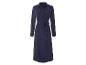 Donkerblauwe shirtjurk met ceintuur.
