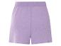Lila shorts met elastische tailleband.