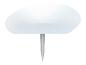 Witte solar tuinlamp met grondpin.