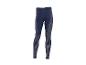 Donkerblauwe legging met grijze strepen en logo