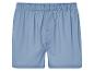 Blauwe katoenen boxershorts, los model.