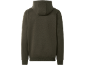 Olijfgroene hoodie voor heren, achteraanzicht.