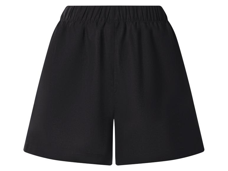 Zwarte korte broek met elastische tailleband