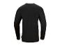 Zwart heren T-shirt met lange mouwen, achteraanzicht.