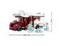Speelgoedcamper met twee figuren, kampvuur en accessoires, 18 cm lang, 8 cm hoog.