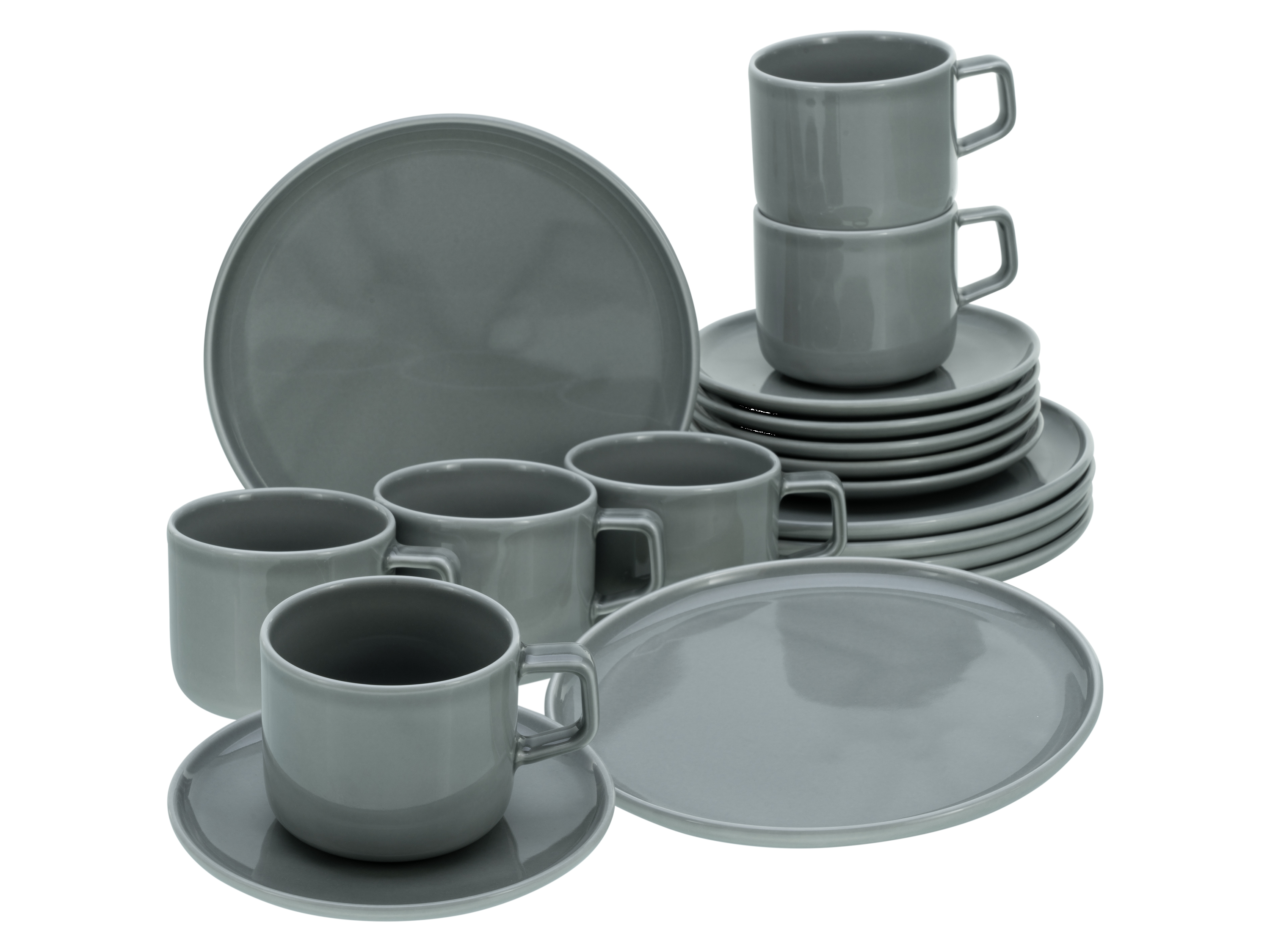 Creatable Serviesset Chef Collection (18-delig koffieservies, Grijs)