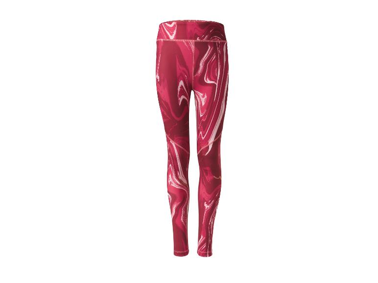 Rood-witte marmeren sportlegging voor dames