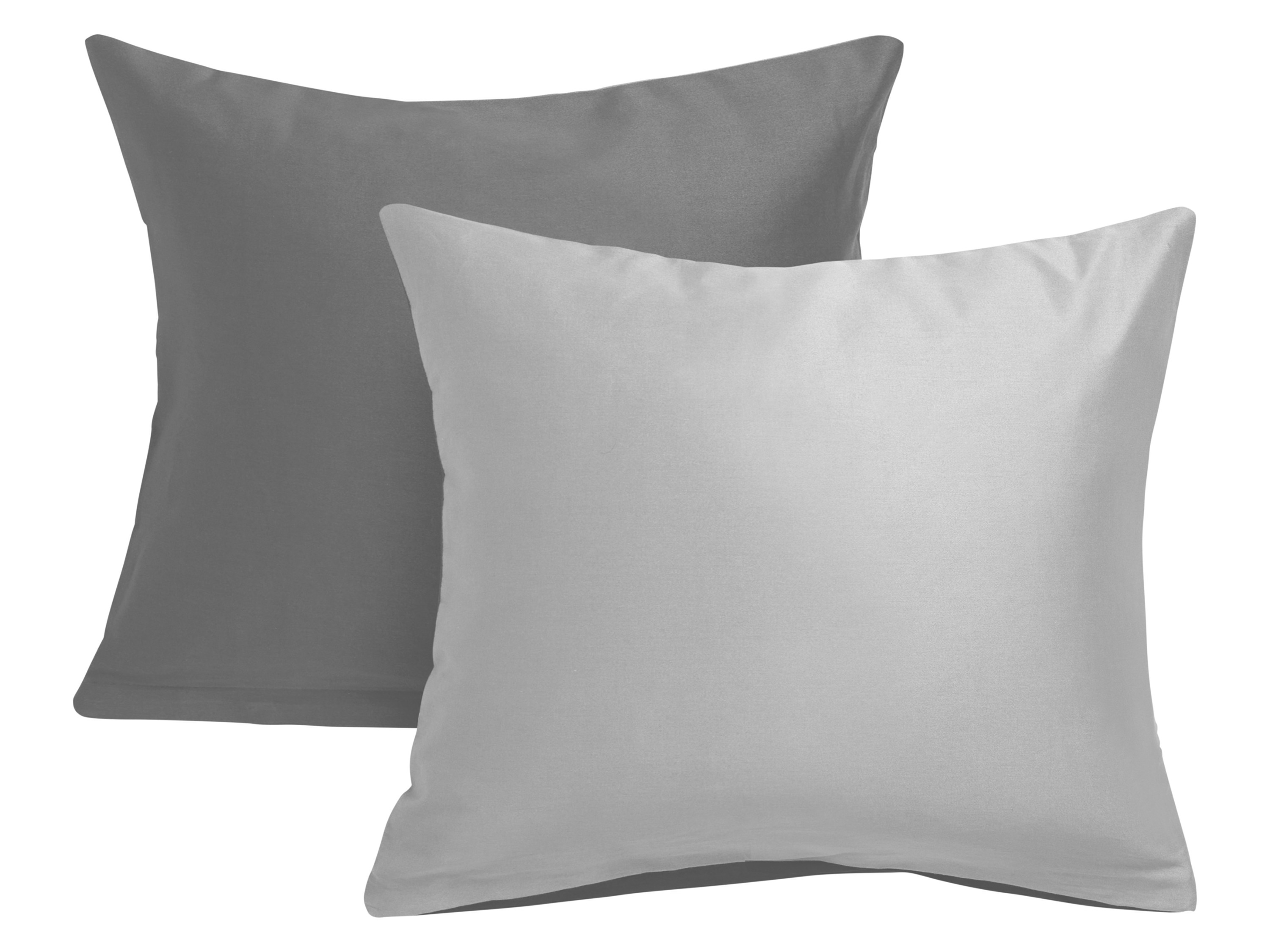 s.Oliver Set van 2 kussenslopen 60 x 50 cm (Grijs)