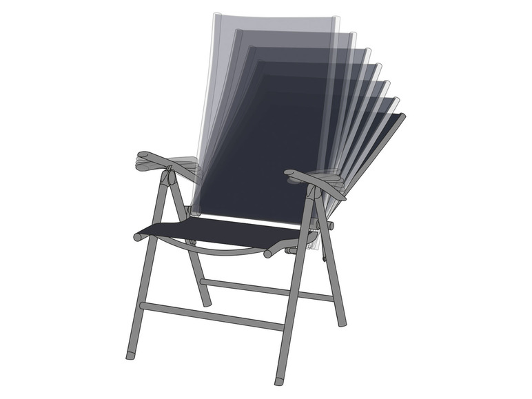 Ga naar volledige schermweergave: LIVARNO home 2 standenstoelen Houston grijs - afbeelding 6