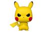 Funko Pop! Pikachu figuur van Pokémon, boos, geel met zwarte ogen en rode wangen.