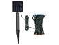 Meerkleurige solar LED-verlichting met zonnepaneel en grondpin.