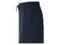 Donkerblauwe sport shorts met trekkoord.