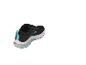 Zwarte Crivit sportschoenen met turquoise en roze details.