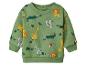 Groene kinder sweater met jungle dierenprint