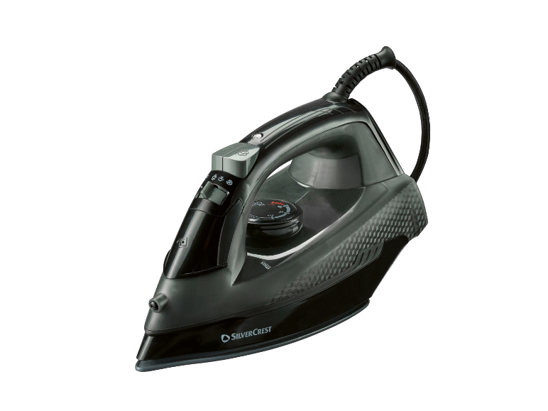 Zwarte SilverCrest strijkbout.