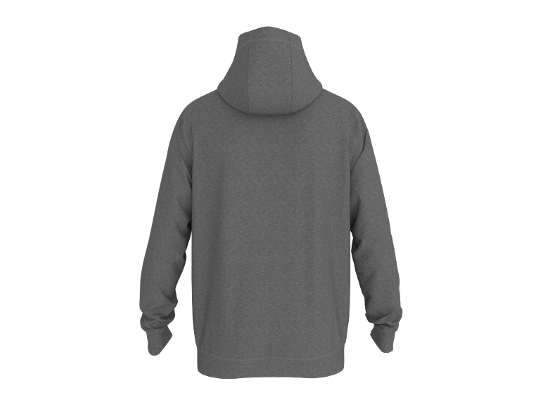 Grijze hoodie met capuchon, achterkant