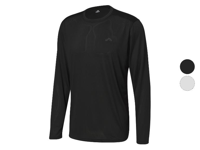 CRIVIT heren longsleeve, zwart en grijs.