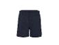 Donkerblauwe herenshort met elastische tailleband en achterzak.