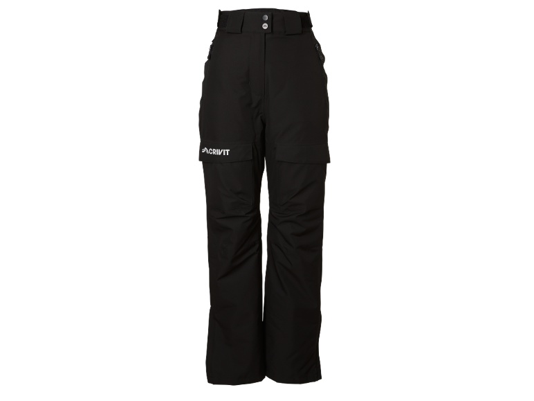 Zwarte skibroek met zakken en verstelbare taille.