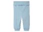 Lichtblauwe babybroek met elastische tailleband.