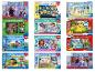 Ravensburger puzzels met Frozen, Minions, Paw Patrol, Bluey en Pokémon.