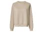 Een beige sweatshirt met lange mouwen en een ronde hals
