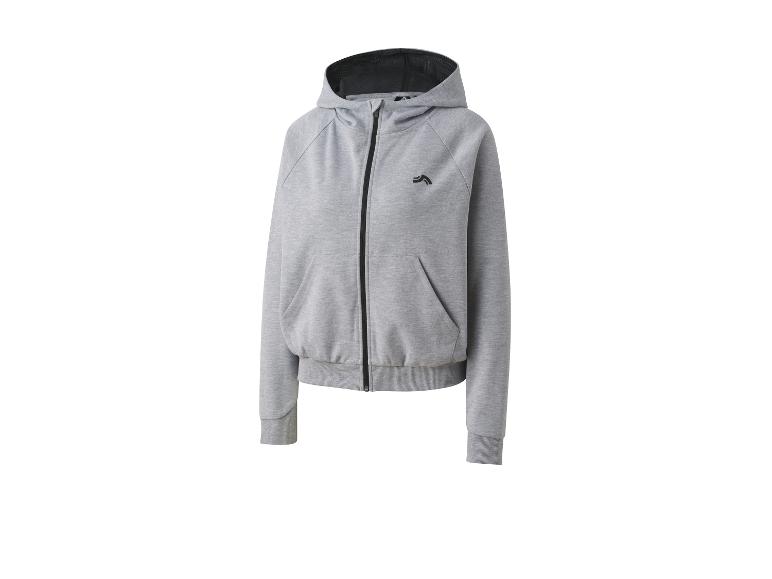 Grijze hoodie met rits.