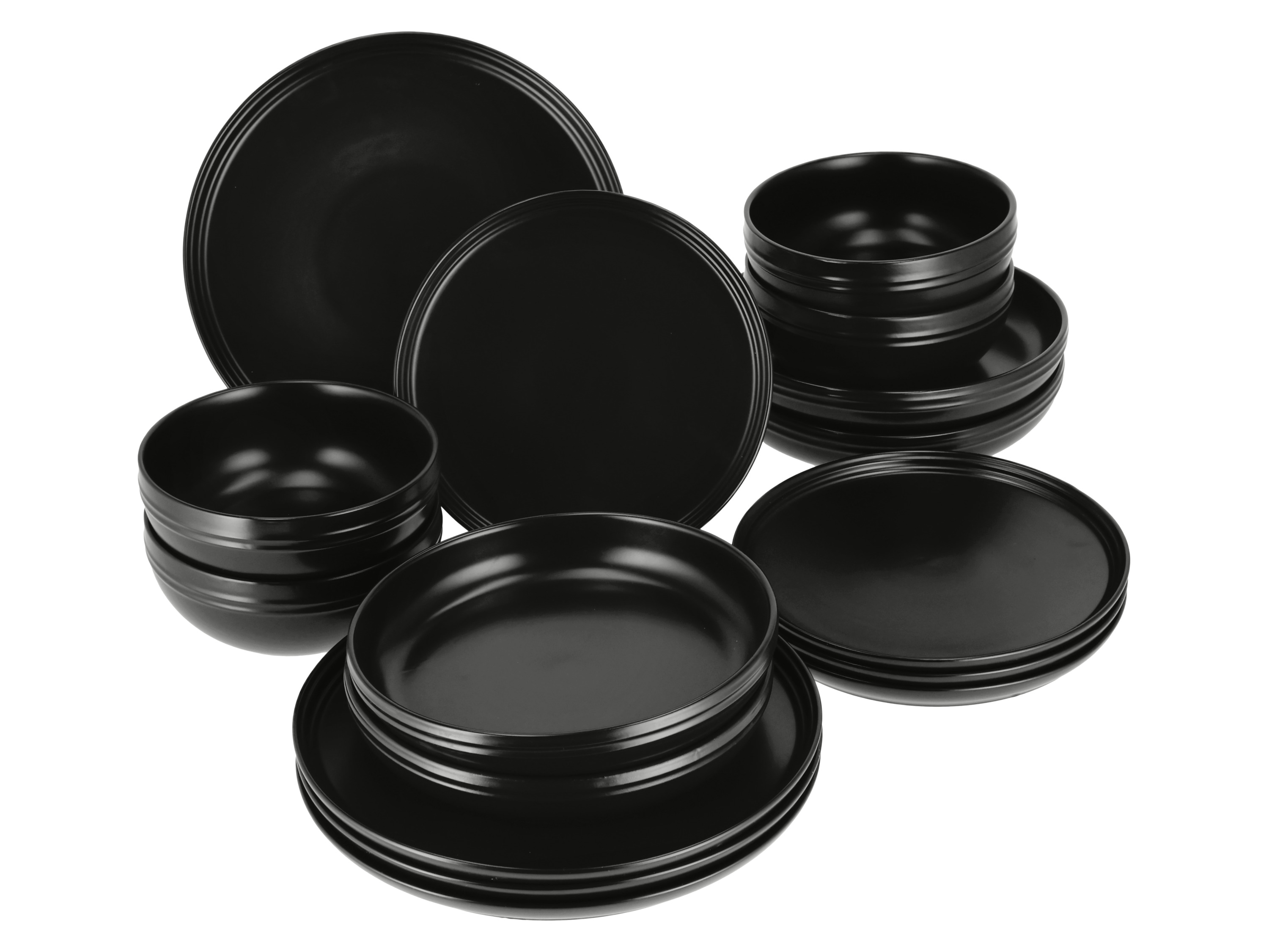 SILVERCREST Serviesset, 16-delig (Zwart)