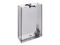 Transparant waterreservoir met zwart handvat en waterfilter