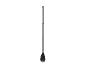 Zwarte verstelbare stand-up paddleboard peddel met T-handvat en geribbeld blad.